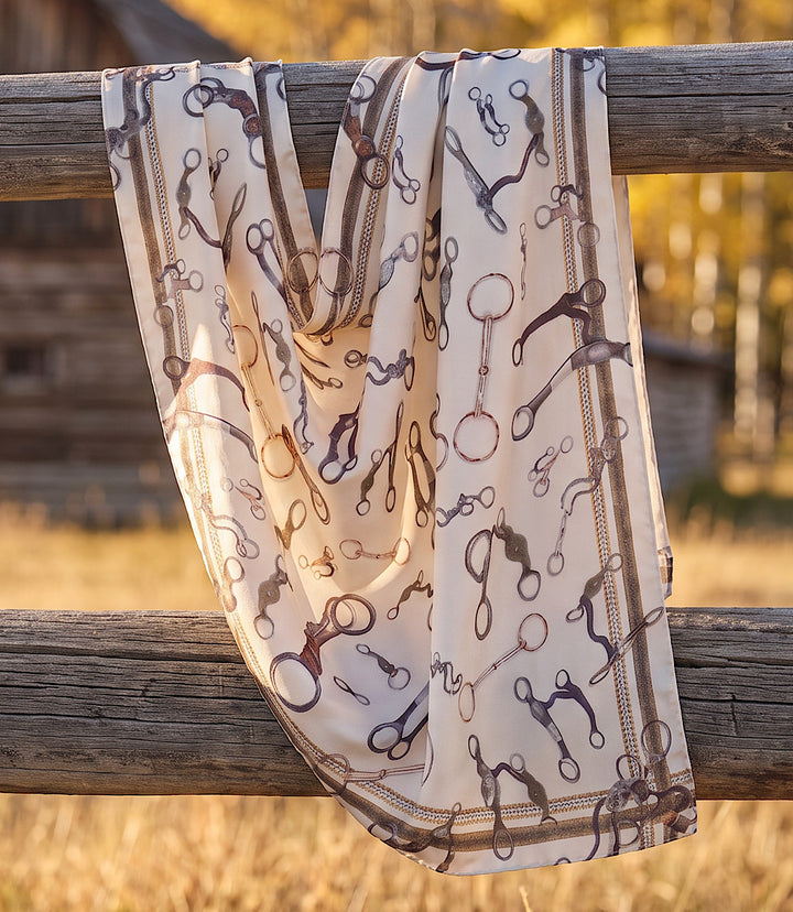 Horsebits Print Silk Scarf