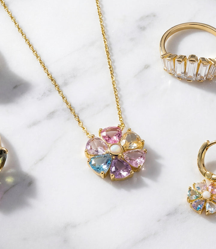Crystal Pinwheel Necklace