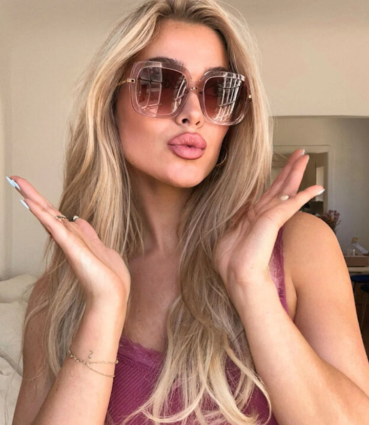 DIFF Sandra Crystal Square Sunglasses