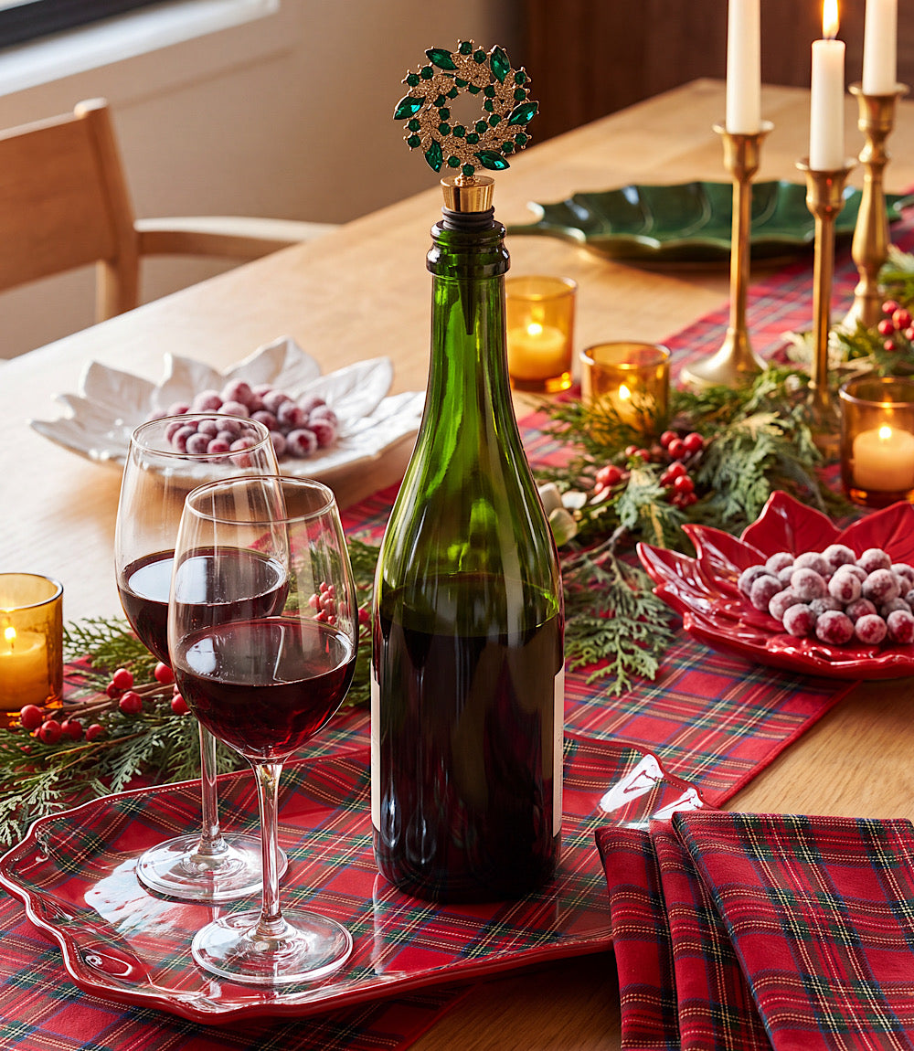 Jeweled Wreath Bottle Stopper
