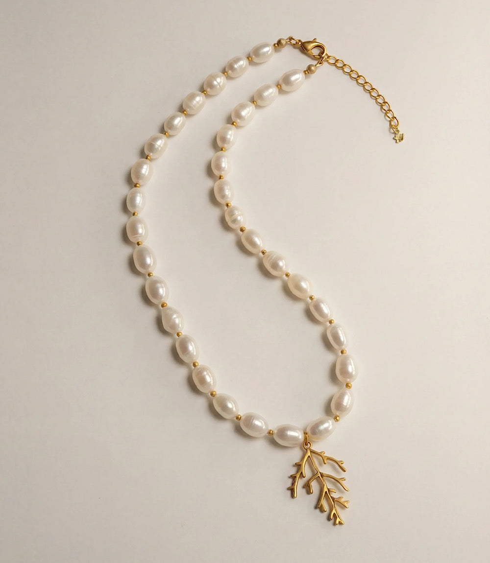 Coral Reef Pearl Necklace