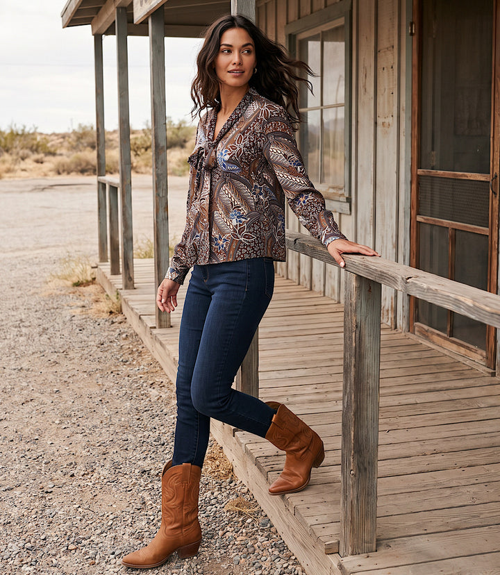 Long Sleeve Bow Top