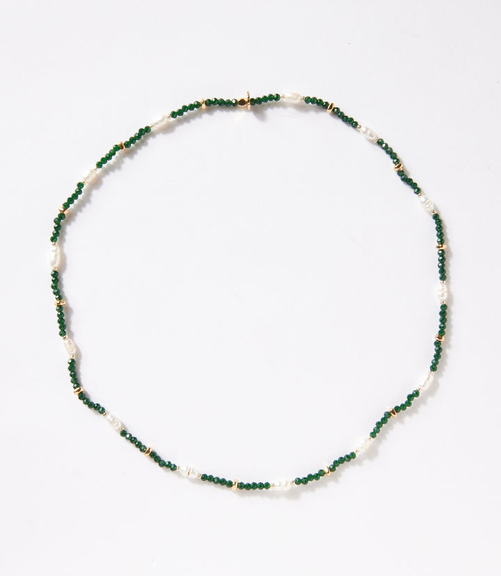 Beaded Gemstone And Pearl Stretch Bracelet