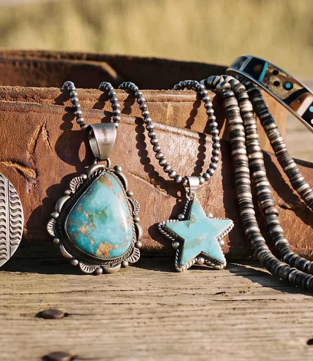 Kingman Turquoise Star Necklace