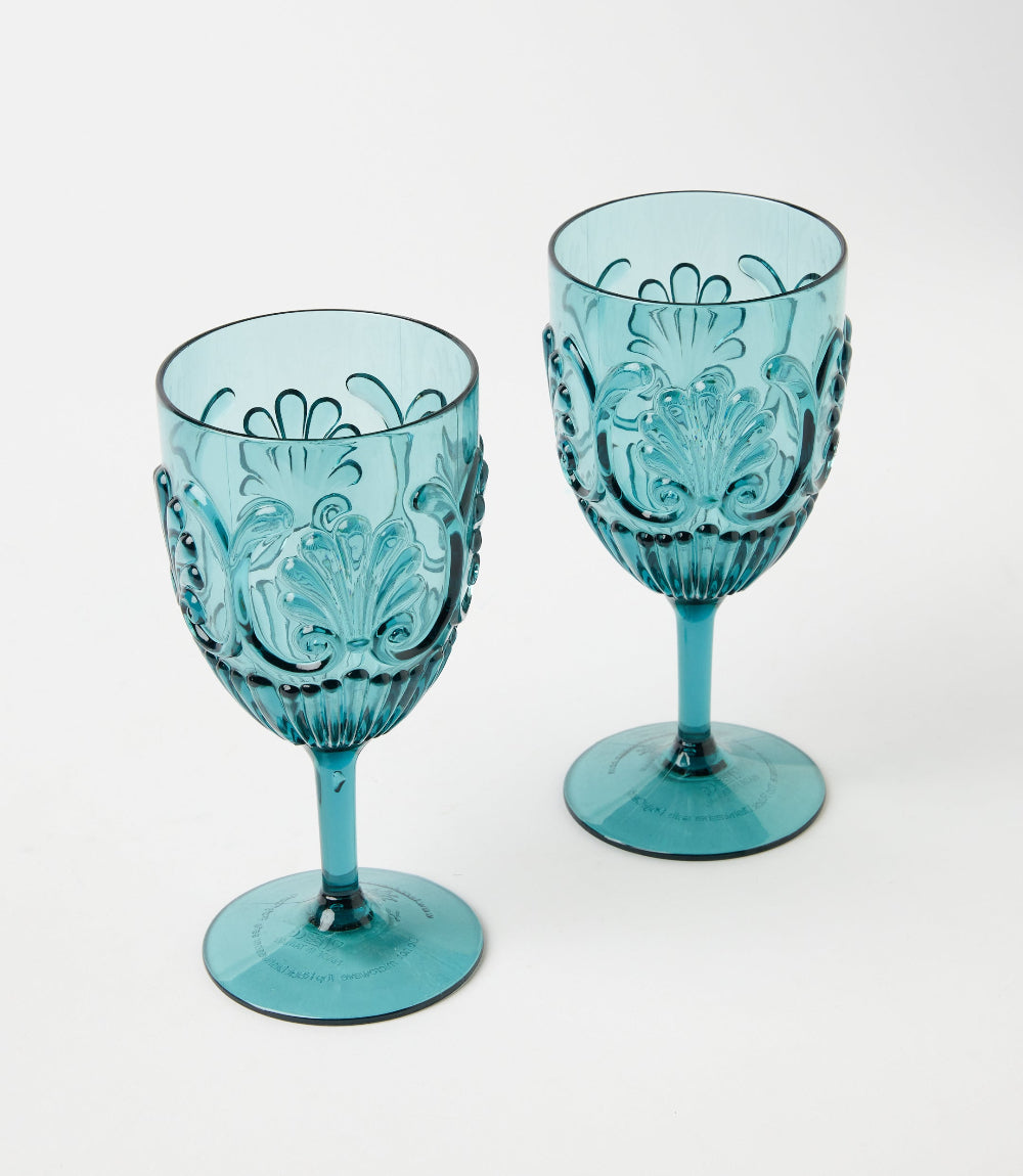 Acrylic Fleur Wine Glass