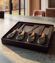 Resin Coated Wooden Cheese Knife Set