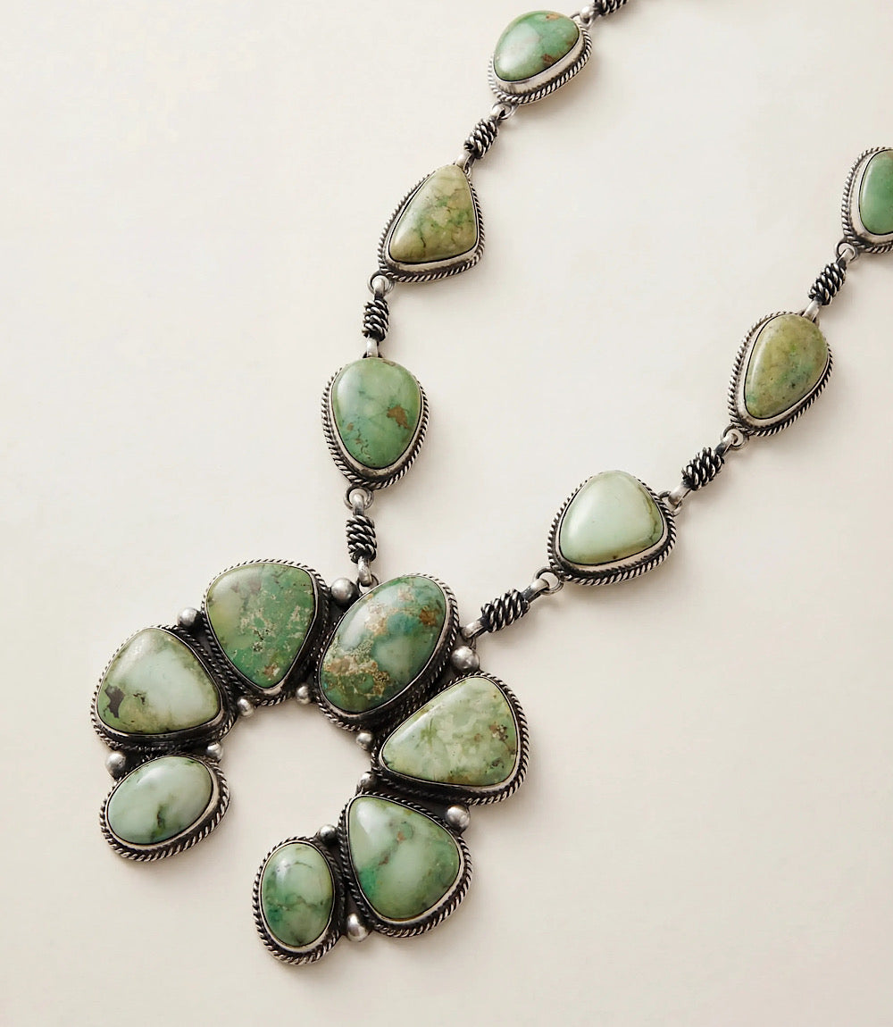 Nevada Turquoise Squash Blossom Necklace
