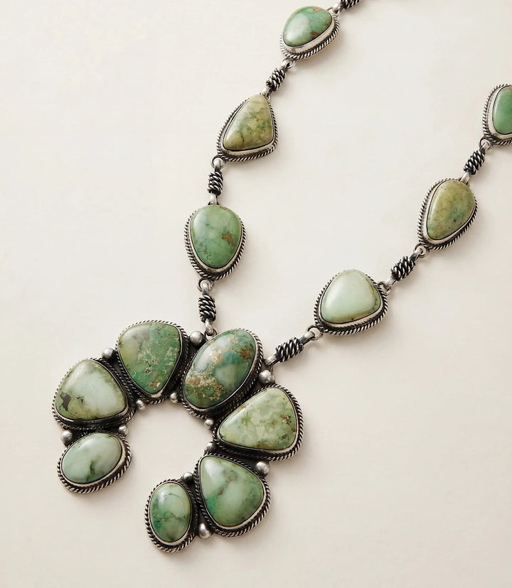 Nevada Turquoise Squash Blossom Necklace