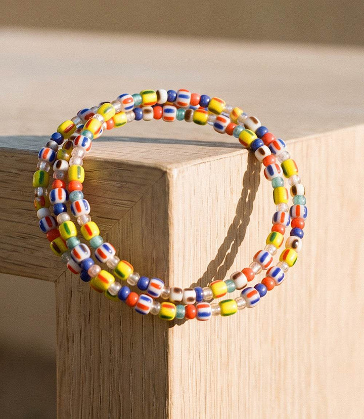 Glass Bead Wrap Bracelet