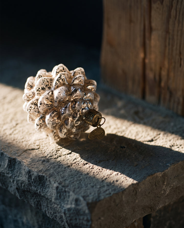 Vintage Pine Cone Glass Ornament