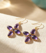 Dangling Gemstone Earrings