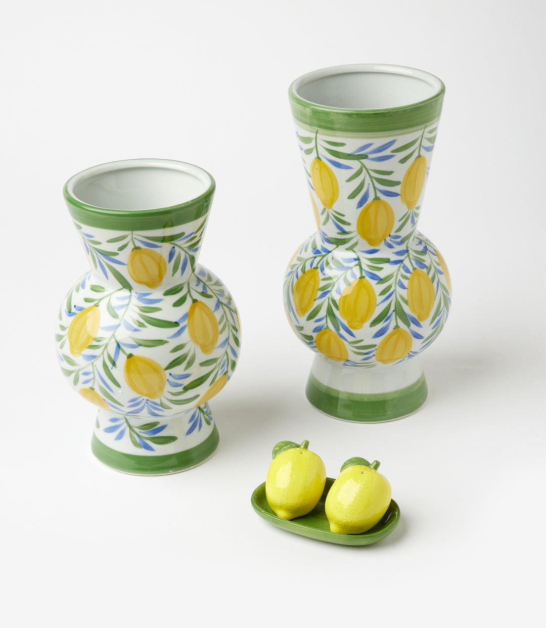 Hand-Painted Small Lemon Vase