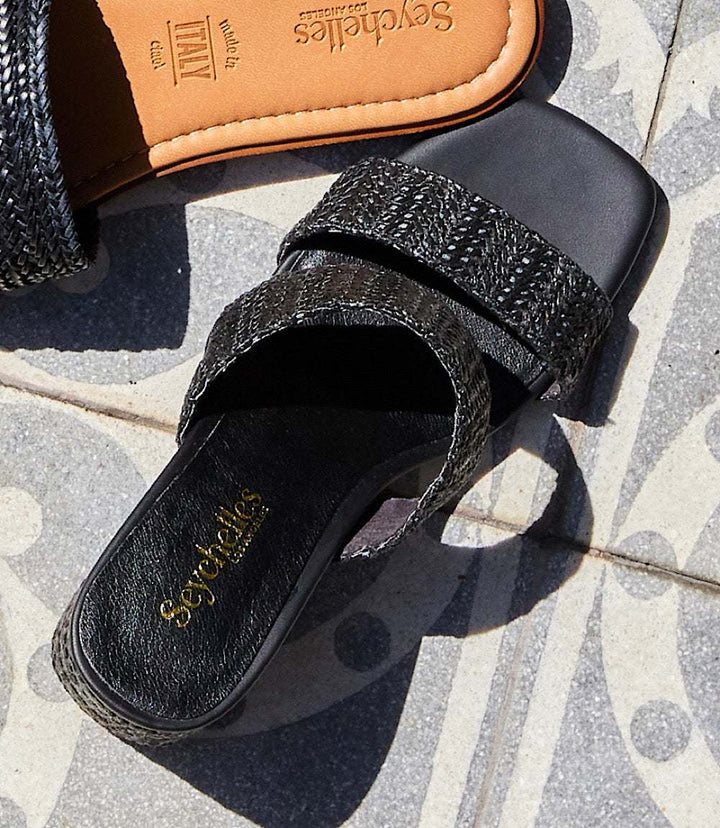 Newport Raffia Strap Heel Sandals