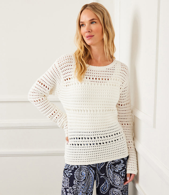 Boatneck Crochet Sweater