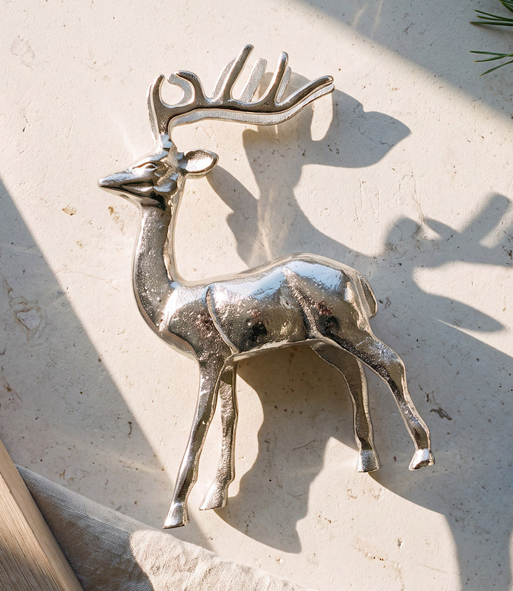 Metal Reindeer Sculpture