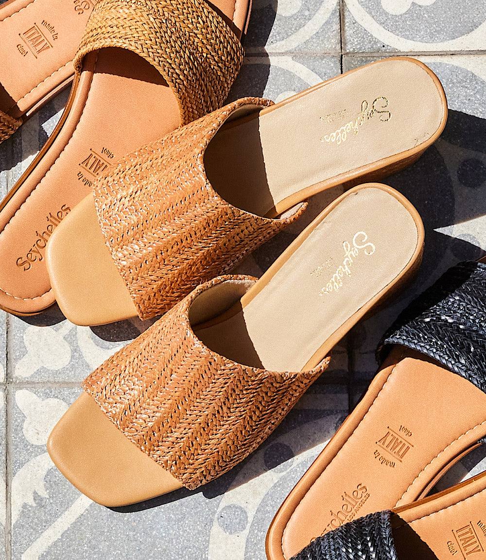 Seychelles Rafia Slides Seychelles Adapt Raffia High Heel Sandals with Comfort & Style – Karen Kane