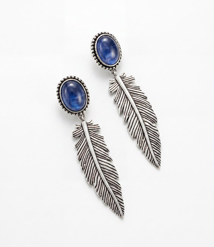 Embellished Feather Earrings