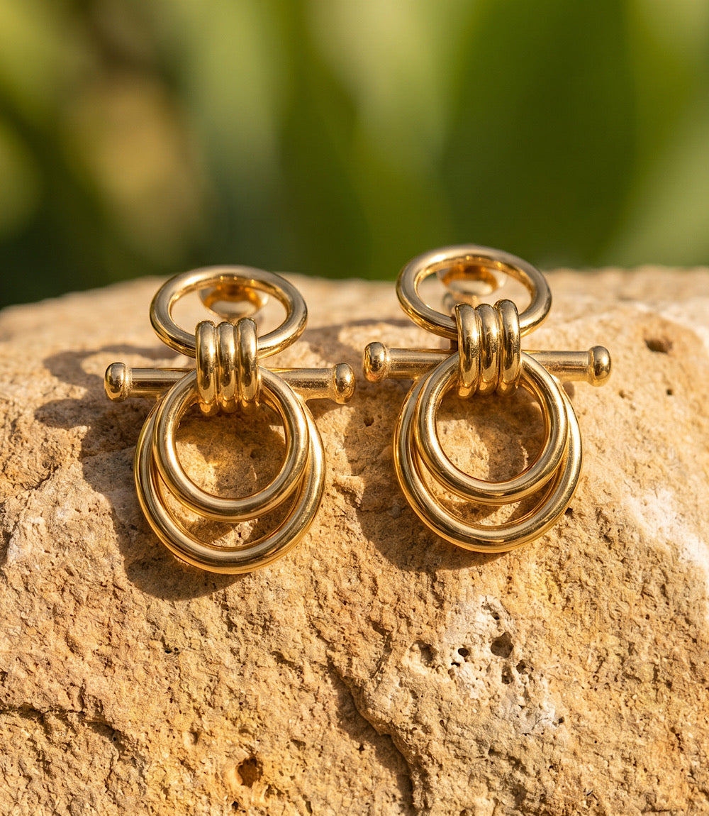 Interlocking Hoop Earrings