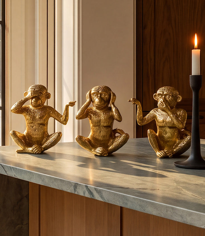 Hear No Evil, See No Evil, Speak No Evil Monkeys