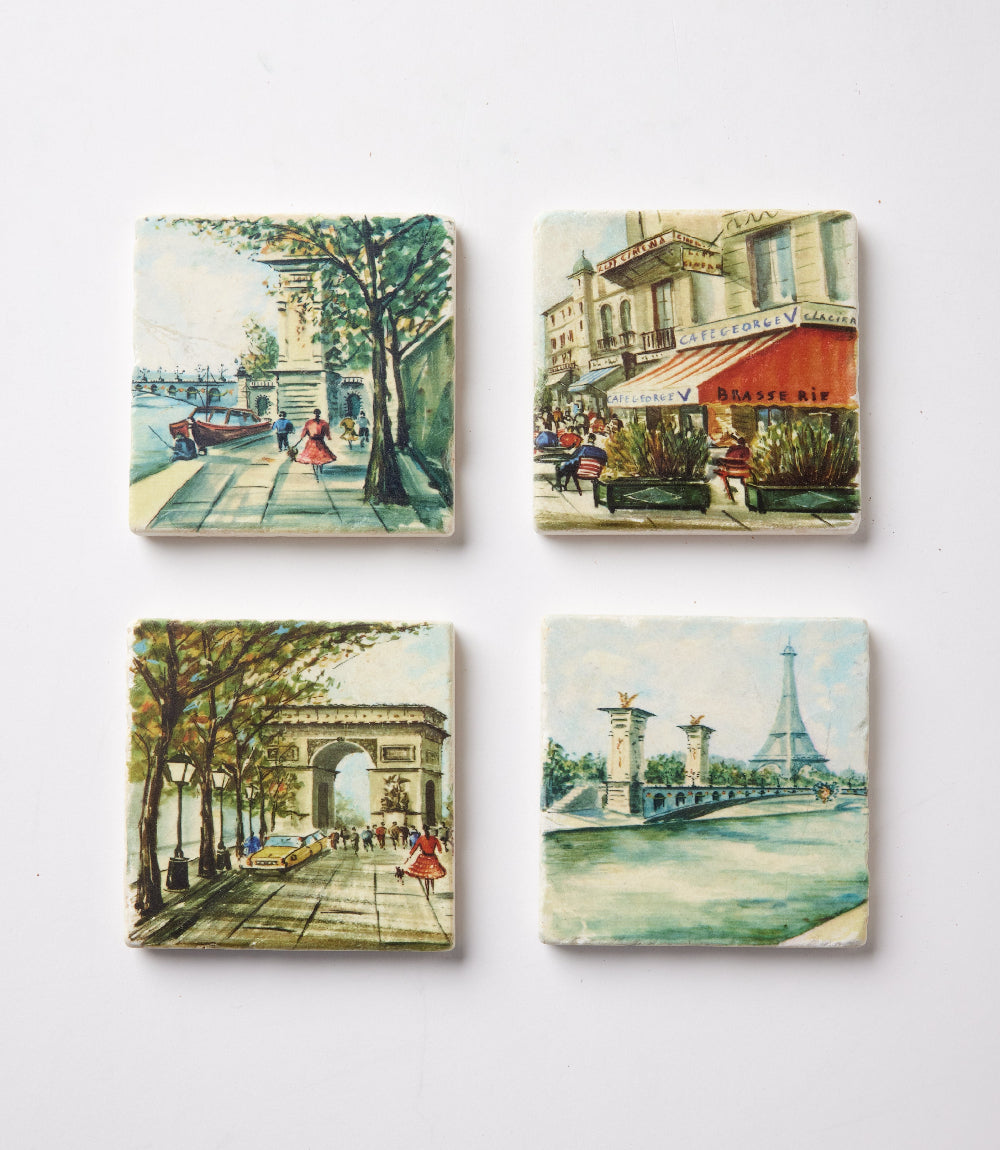 Paris Marble Coasters, Set Of 4