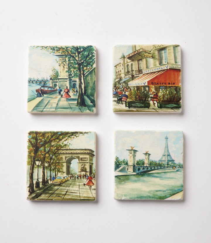 Paris Marble Coasters, Set Of 4