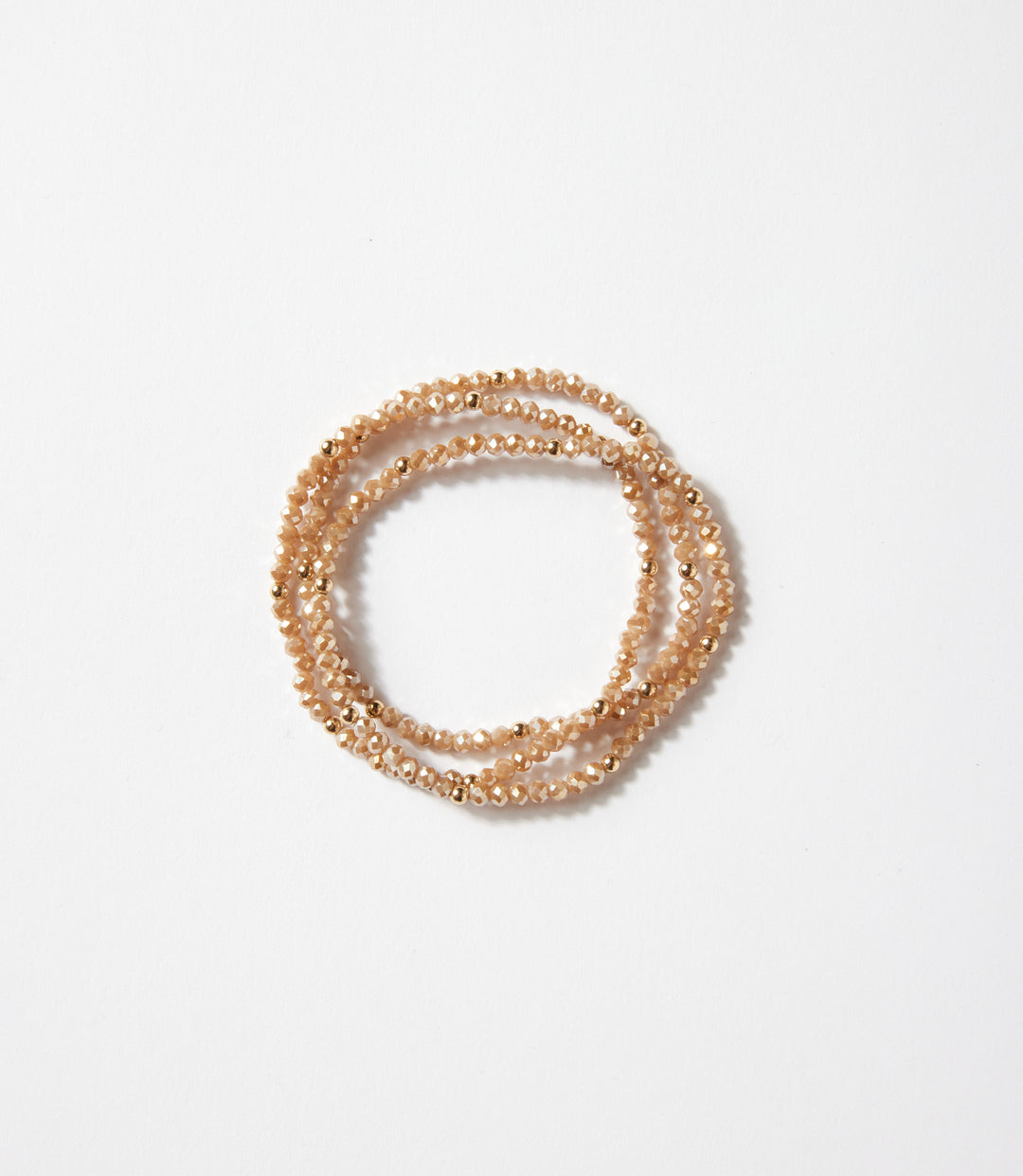 Beaded Crystal Bracelets, Set Of 3