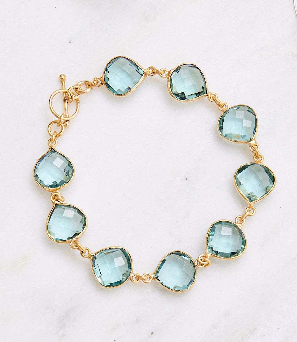 Aqua Quartz Bracelet
