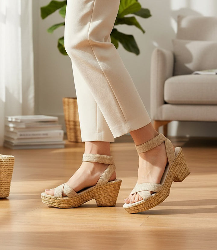 Charleston Shoe Co. Angela Ankle Wrap Sandals