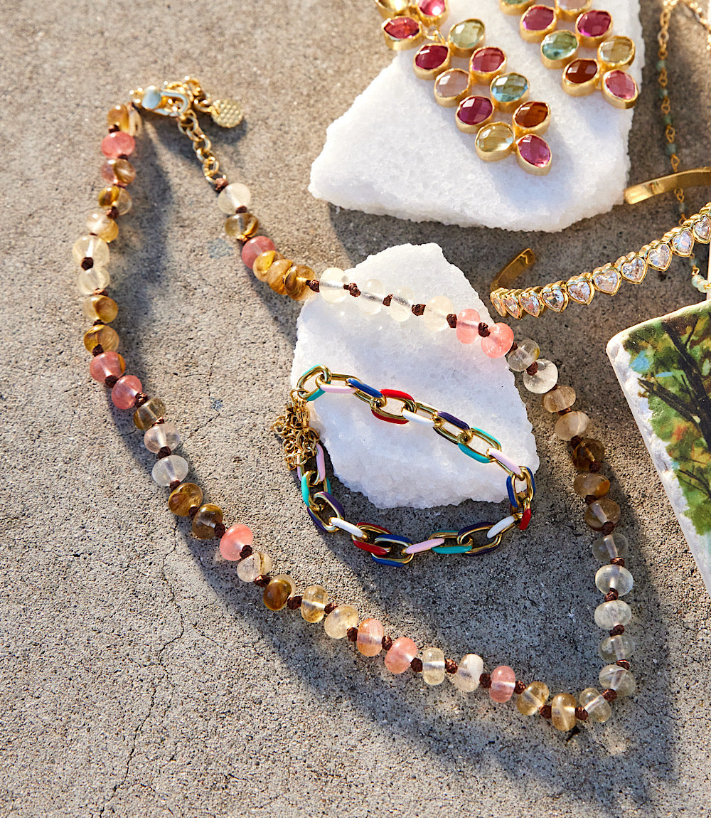 Beaded Gemstone Necklace