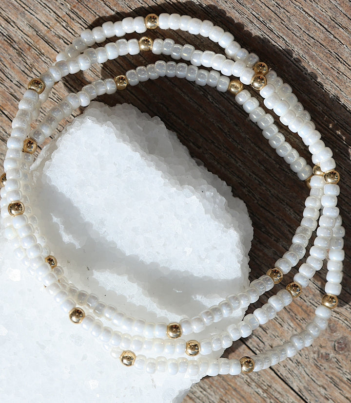 Beaded Crystal Bracelets, Set Of 3