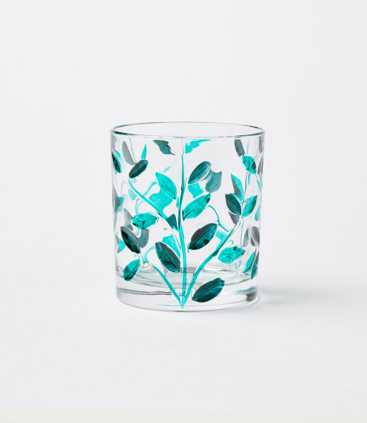 Hand-Painted Short Drinking Glass