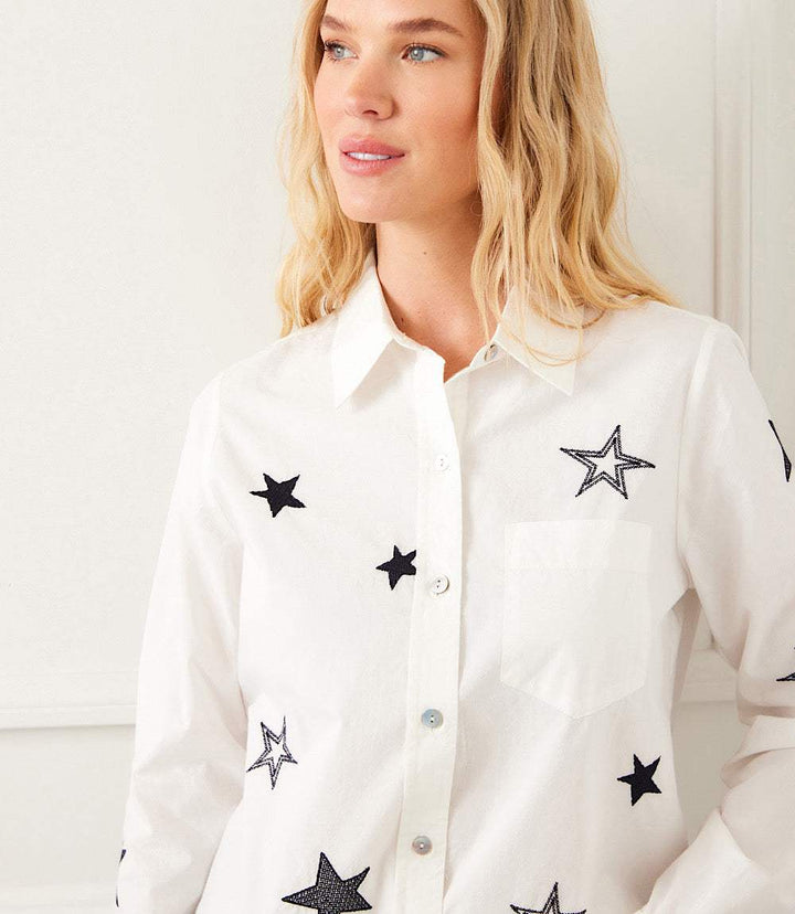 Long Sleeve Embroidered Star Shirt