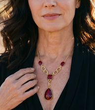 Ruby Teardrop Necklace