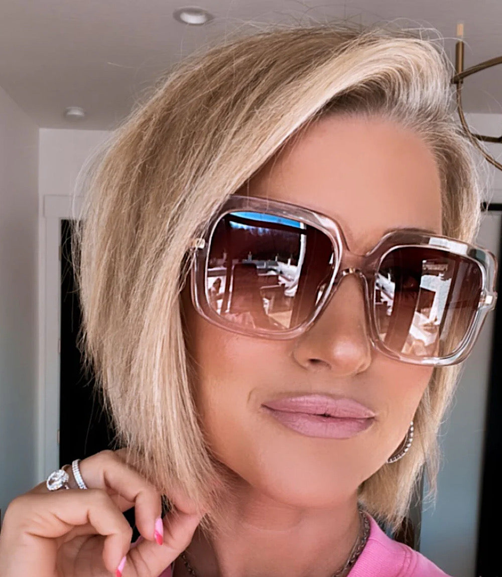 DIFF Sandra Crystal Square Sunglasses