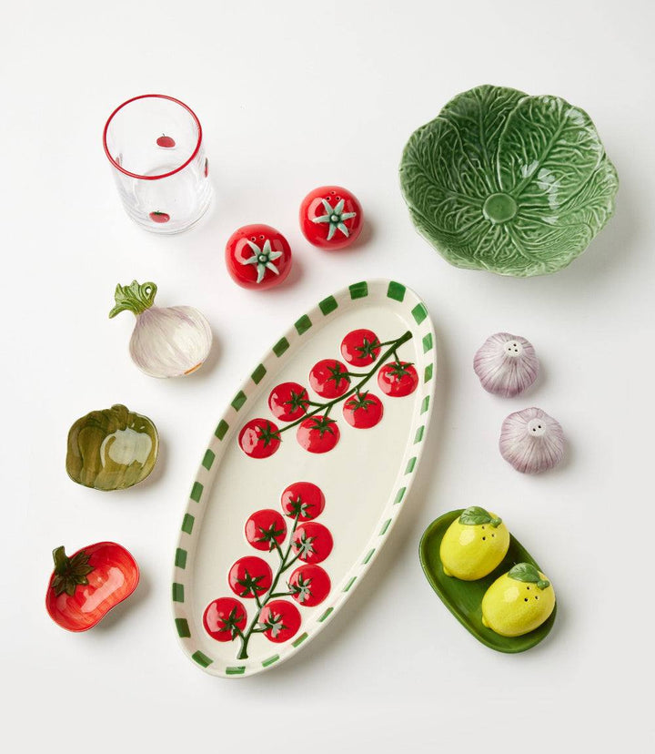 Tomato Hand-Painted Drinking Glass