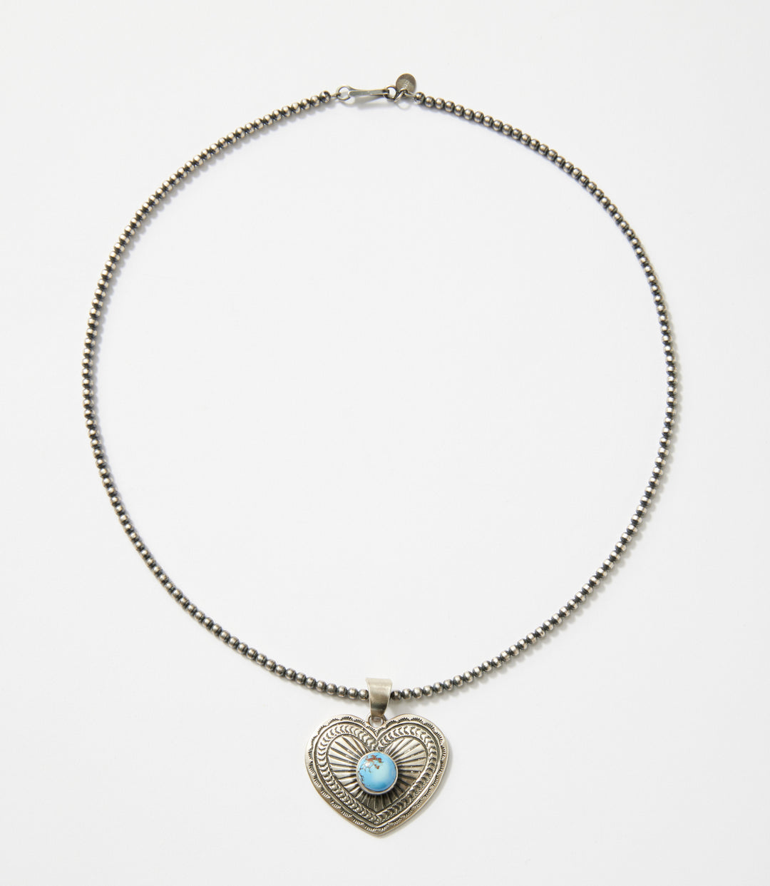 Golden Hill Turquoise Heart Pendant Necklace