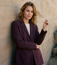 Faux Suede Blazer