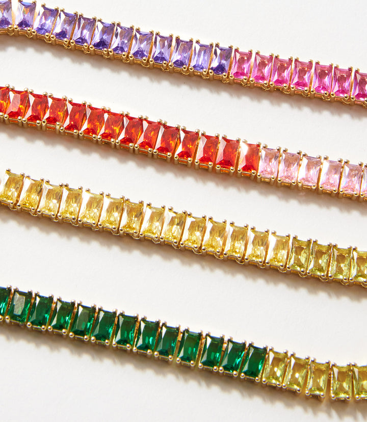 Prismatic Tennis Necklace
