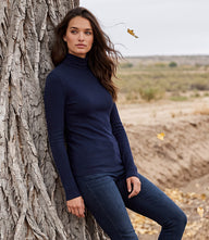 Ribbed Long Sleeve Turtleneck Top