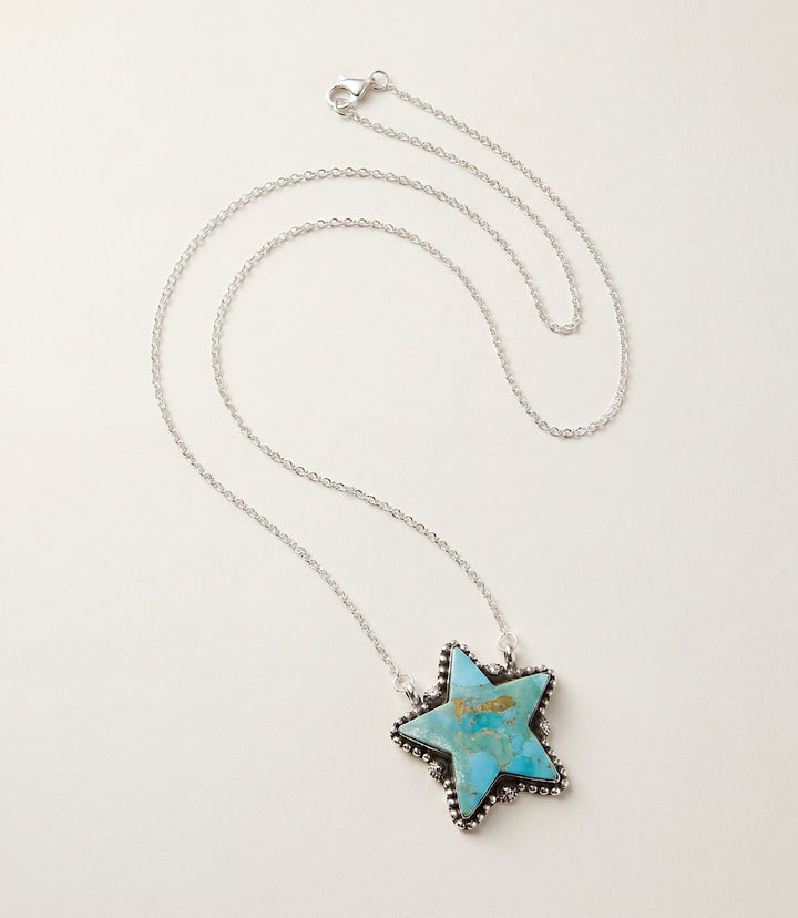 Kingman Turquoise Star Necklace