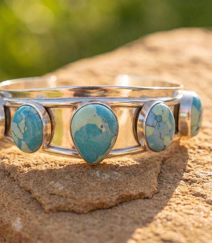 Turquoise Stone Cuff Bracelet