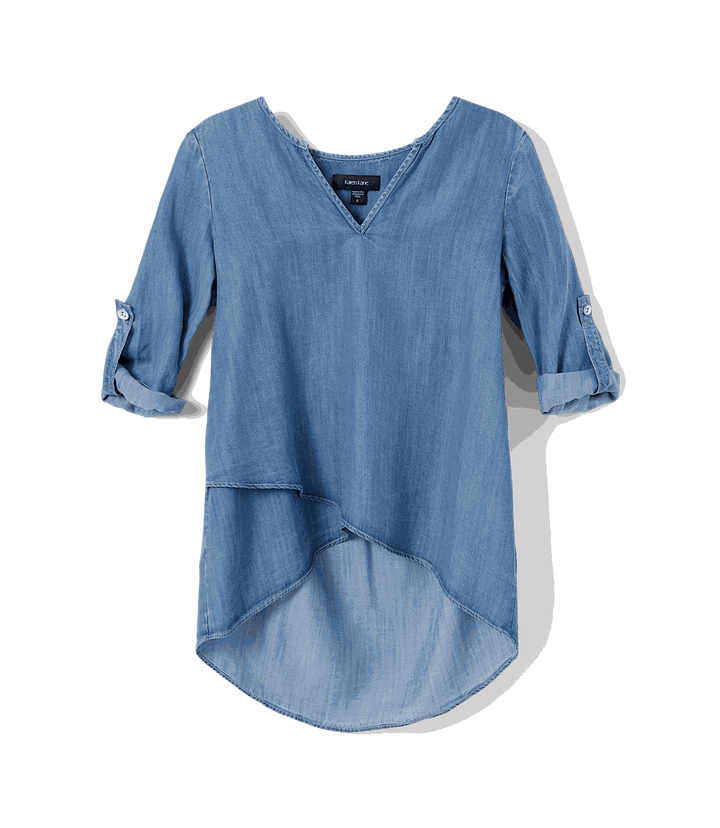 Asymmetric Hem Wrap Top