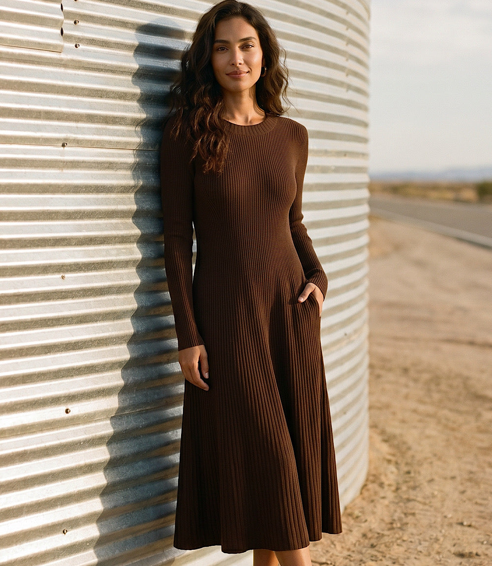 Seamless Sweater Midi Dress