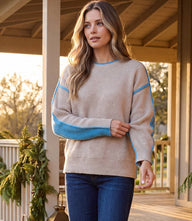 Colorblock Crewneck Sweater
