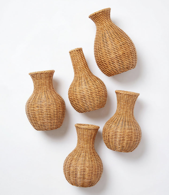 Carmel Bell Basket Weave Resin Vase