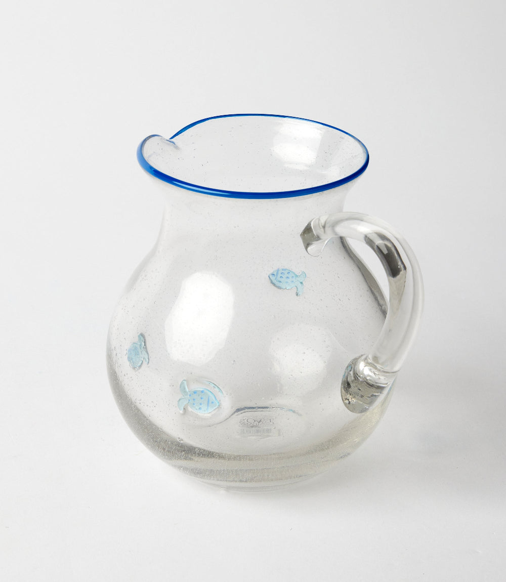Fish Bubble Glass Serving Pitcher
