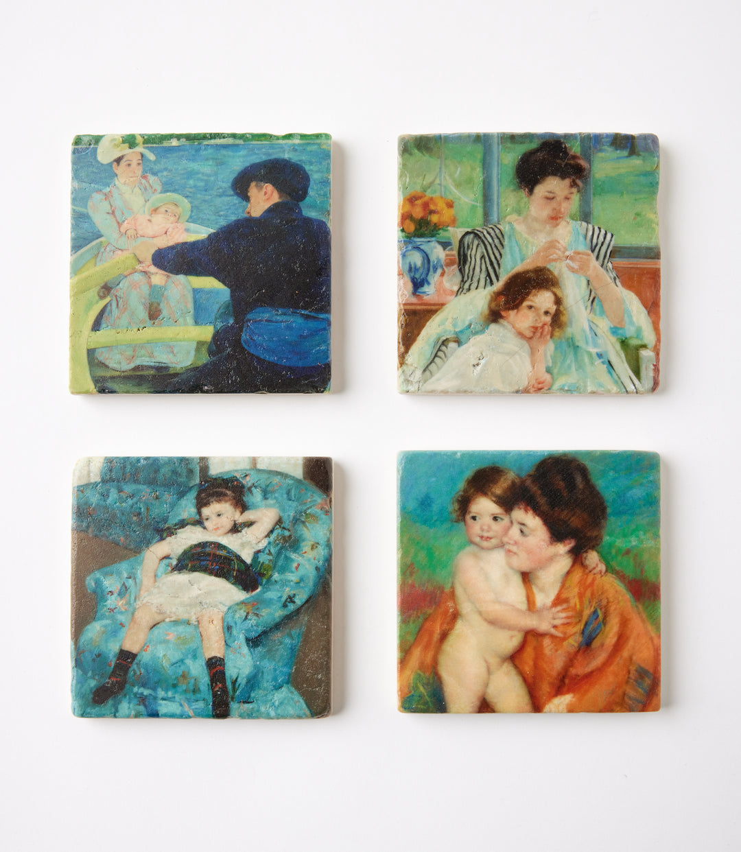 Mary Cassatt Marble Coasters, Set Of 4
