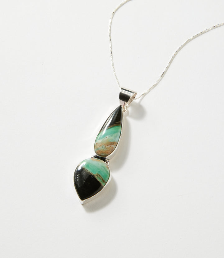 Opalized Petrified Wood Pendant Necklace