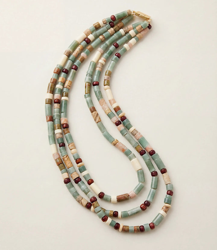 Layered Turquoise Bead Necklace