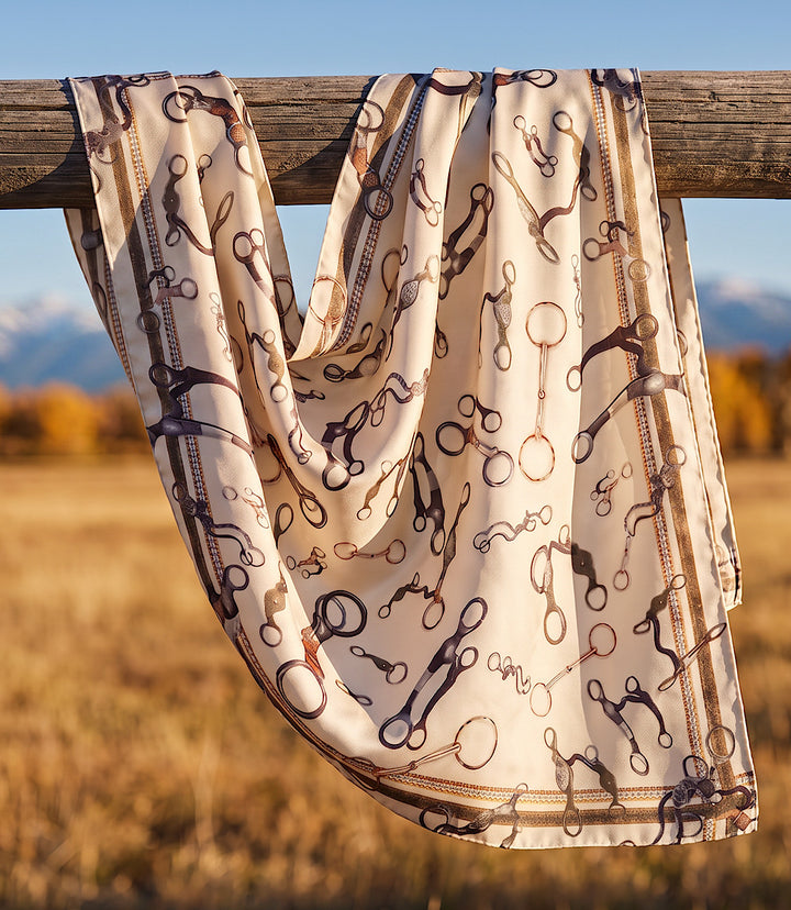 Horsebits Print Silk Scarf